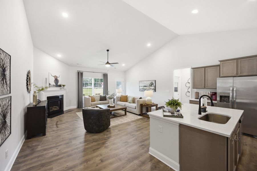 Furnished interior in a model home at Northlake in Statesville (Image 24).