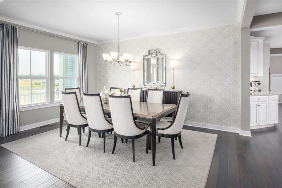Gather with ease in a dining space build for holidays, celebrations and everyday use.