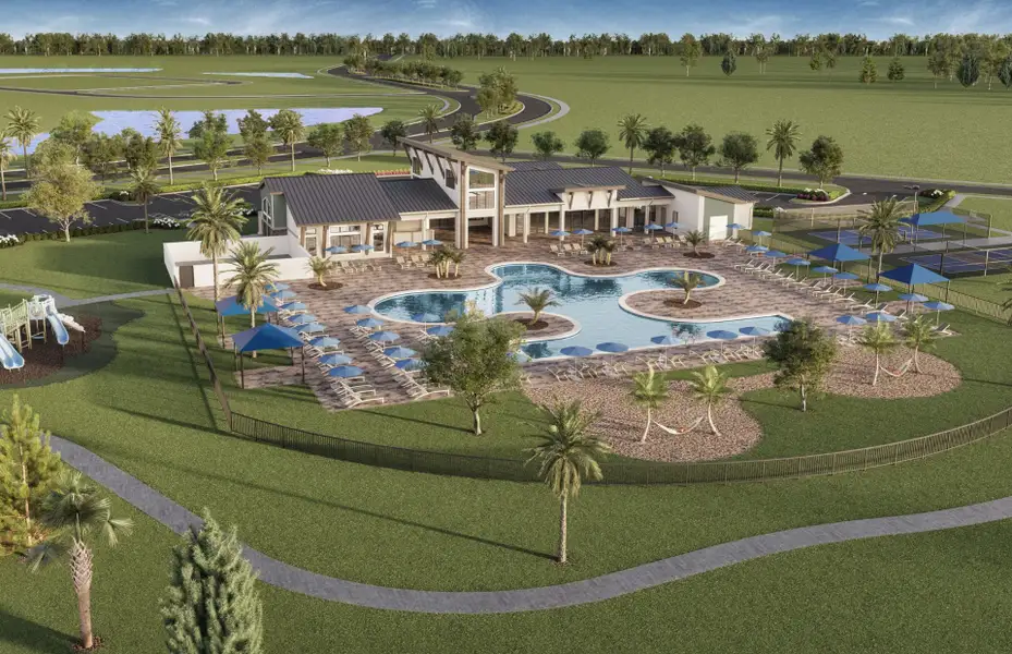 Clubhouse & Pool Rendering