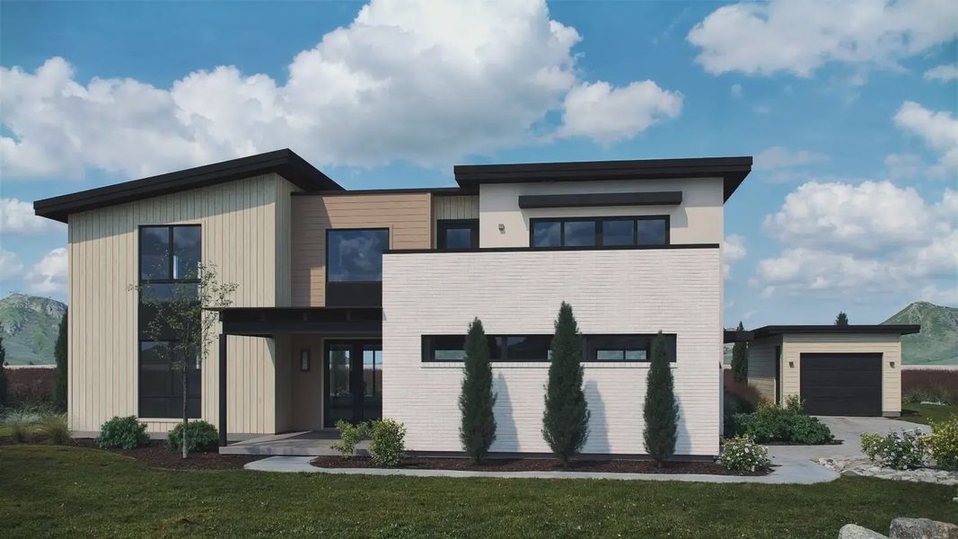 Front exterior of a home in the Signature at Crystal Valley community, located in Castle Rock, CO (Image 13).