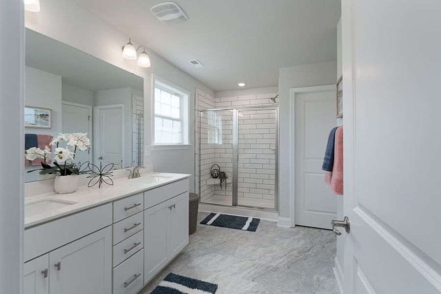 Furnished interior in a model home at Pine Trace in Gastonia (Image 8).