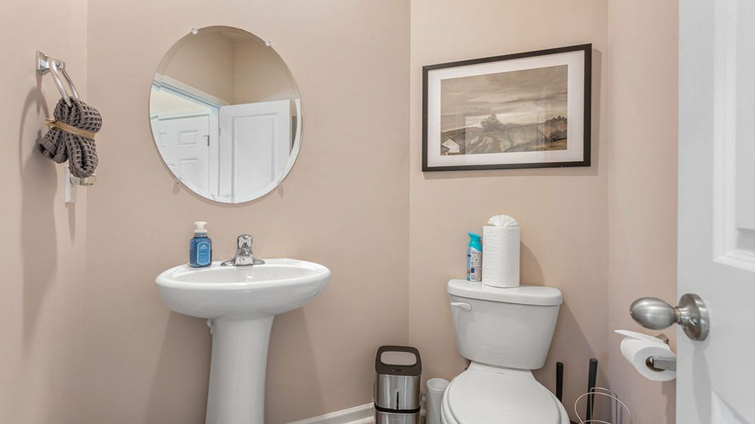 Furnished interior in a model home at The Townes at Brookhaven in Greensboro (Image 10).