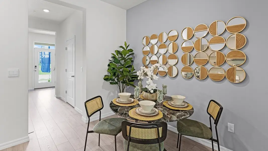 Furnished interior in a model home at Towns at Summit in Deland (Image 3). Furnished interior in a model home at Towns at Summit in Deland (Image 3).
