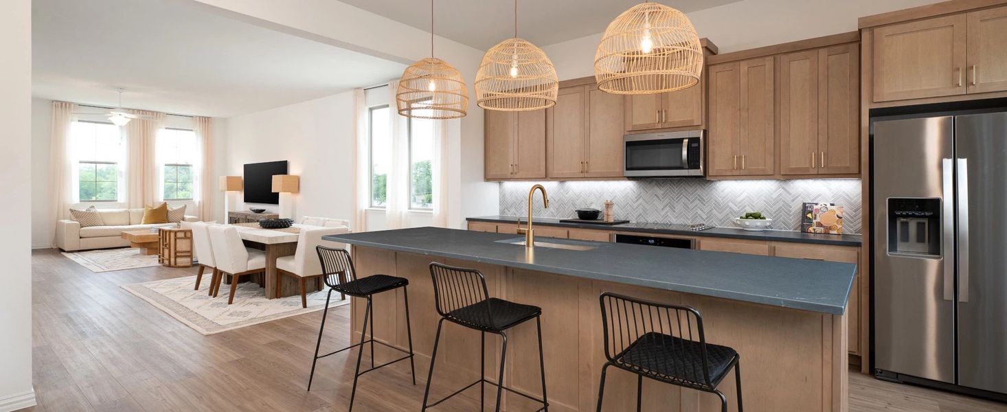 Furnished interior in a model home at City Point - Urban in North Richland Hills (Image 13).