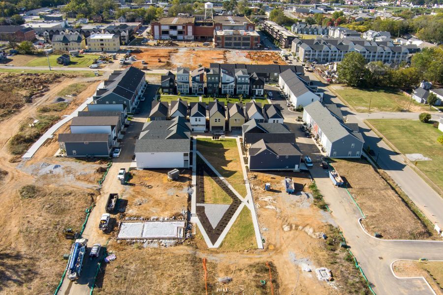 Aerial view of the The Parks of Mill Town community in Chattanooga, TN, showing layout and nearby surroundings (Image 21).
