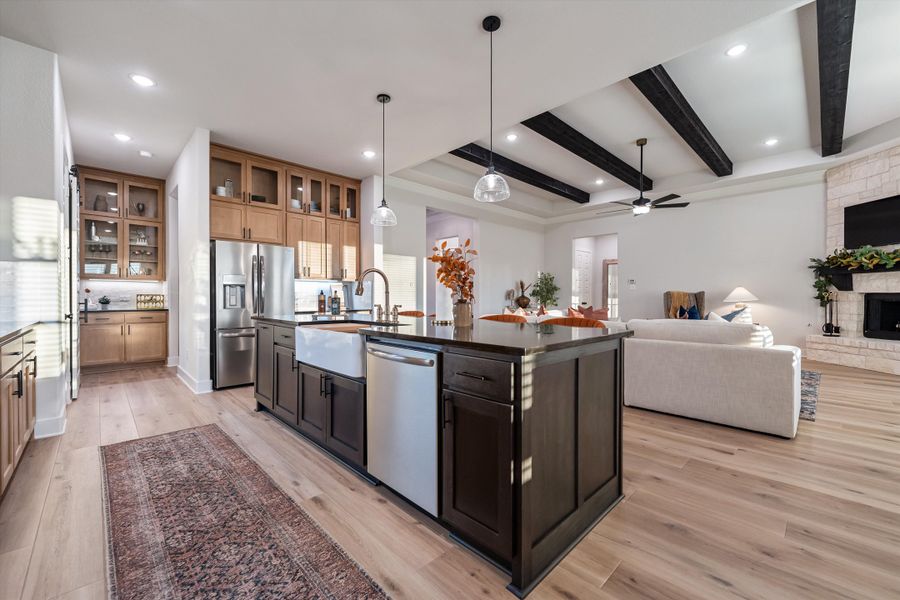 Furnished interior in a model home at Grayson Ridge in Van Alstyne (Image 48).