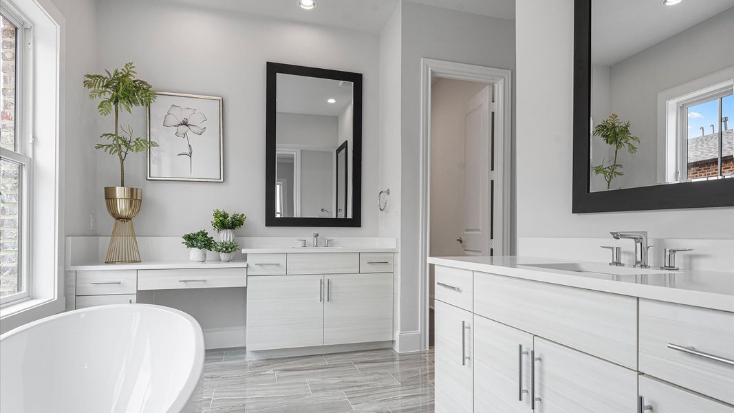 Furnished interior in a model home at Addison Grove in Addison (Image 22).