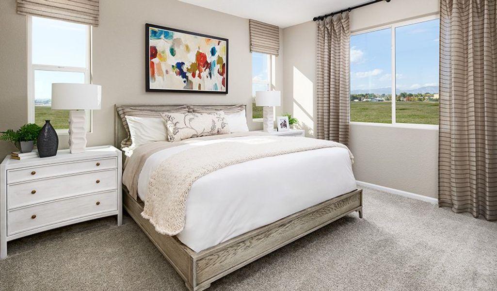 Furnished interior in a model home at Buckley Yard in Aurora (Image 7).
