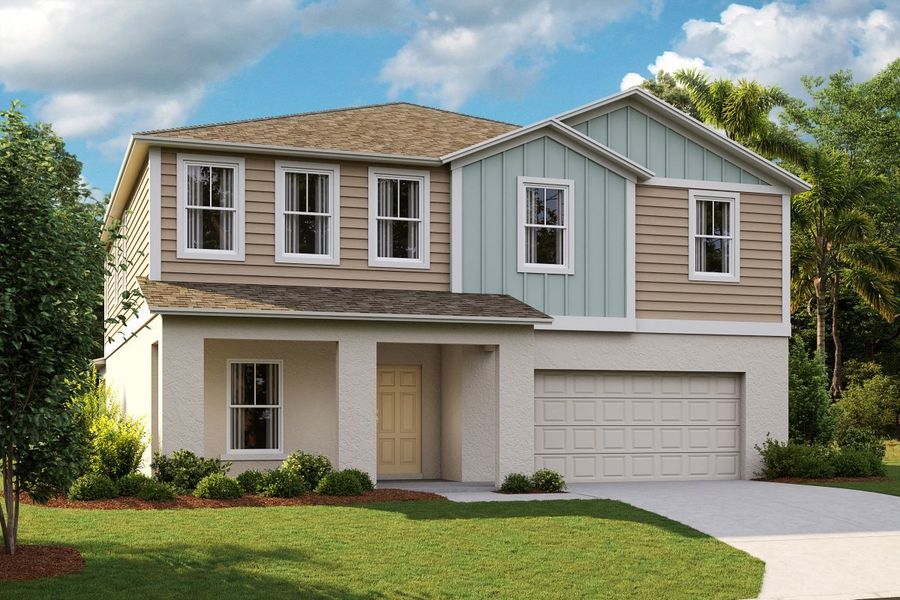 Front exterior of a home in the Crosswinds community, located in Haines City, FL (Image 2).