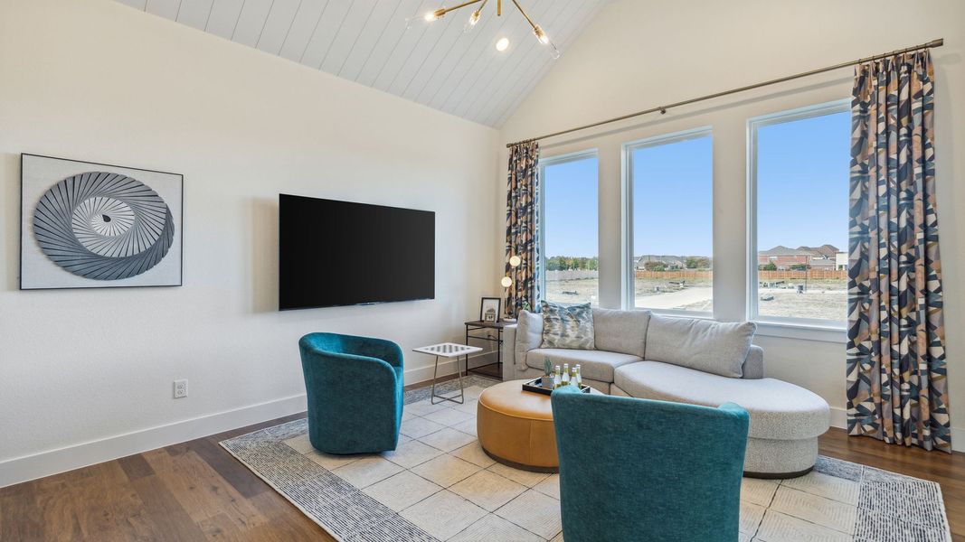 Furnished interior in a model home at The Reserve at Watters in Allen (Image 37).