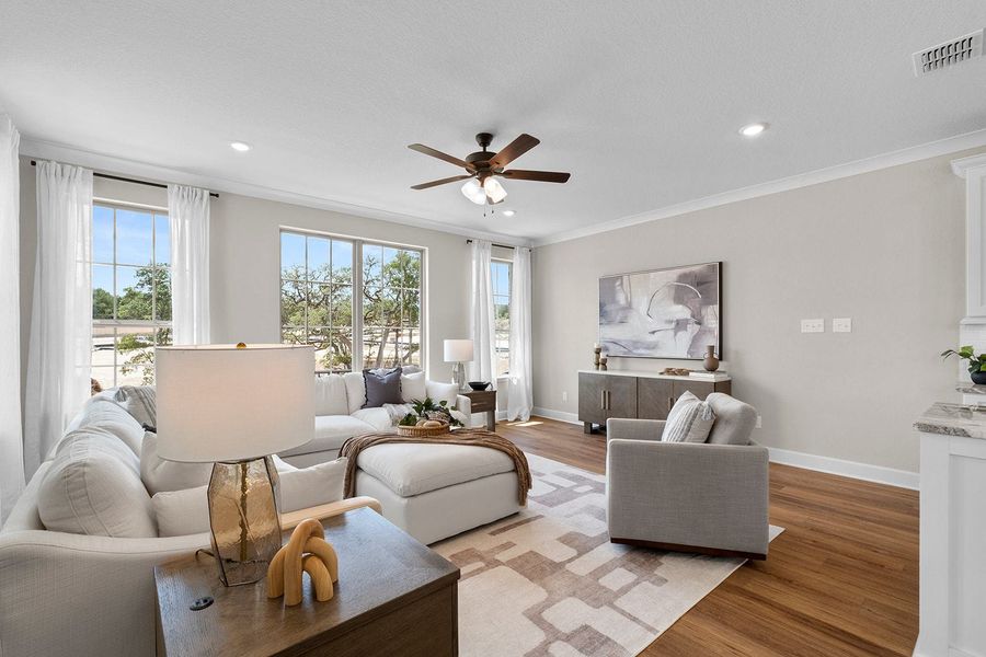 Furnished interior in a model home at Friedrich Hill in San Antonio (Image 27).