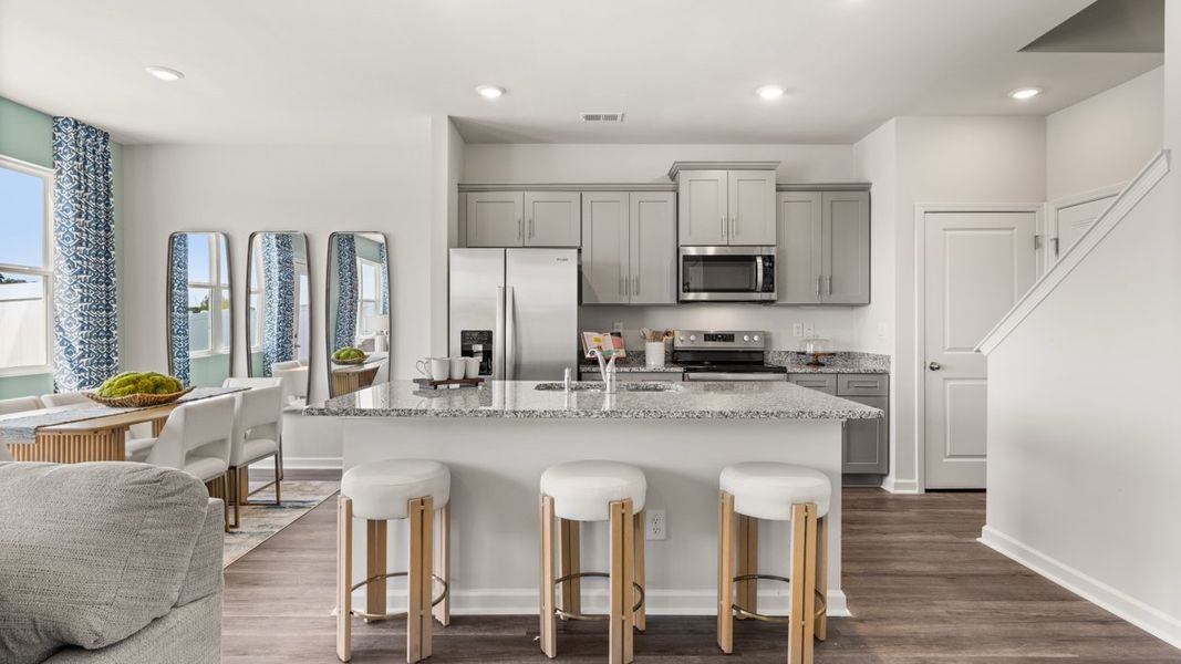 Furnished interior in a model home at Rushing Waters Townhomes in North Augusta (Image 14).