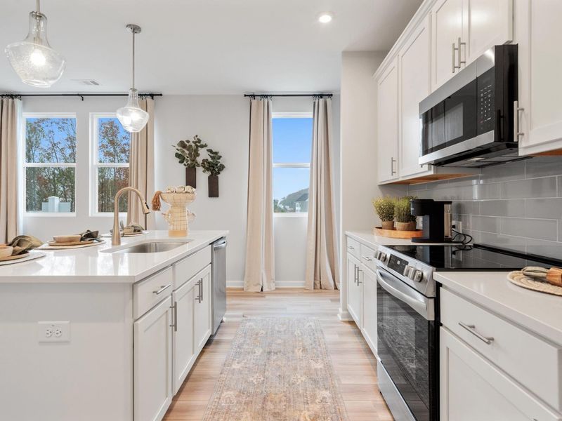 Furnished interior in a model home at Townes at North Main in Lillington (Image 9).