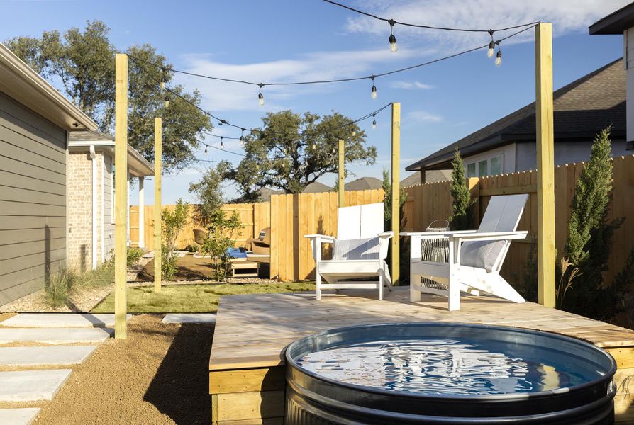 Backyard | Rebecca at Lariat in Liberty Hill, TX by Landsea Homes