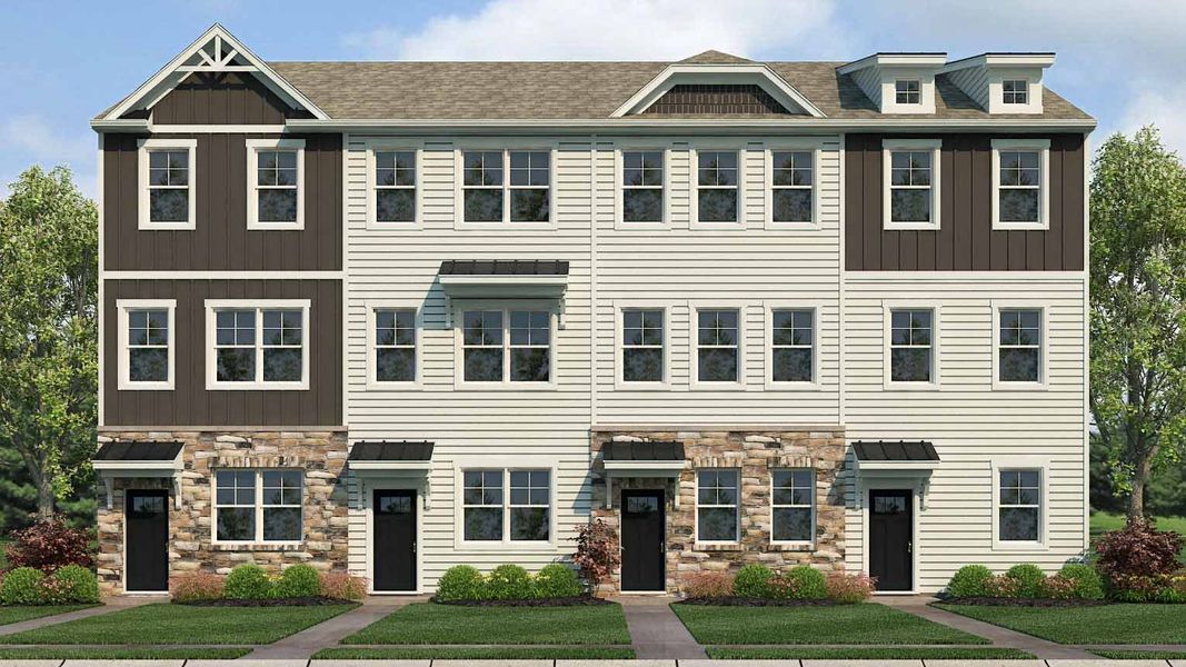 Front exterior of a home in the Kingman Townhomes community, located in Charlotte, NC (Image 4).