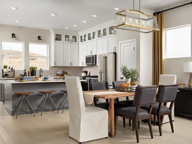 Furnished interior in a model home at Trailside at Cottonwood Creek in Colorado Springs (Image 7).