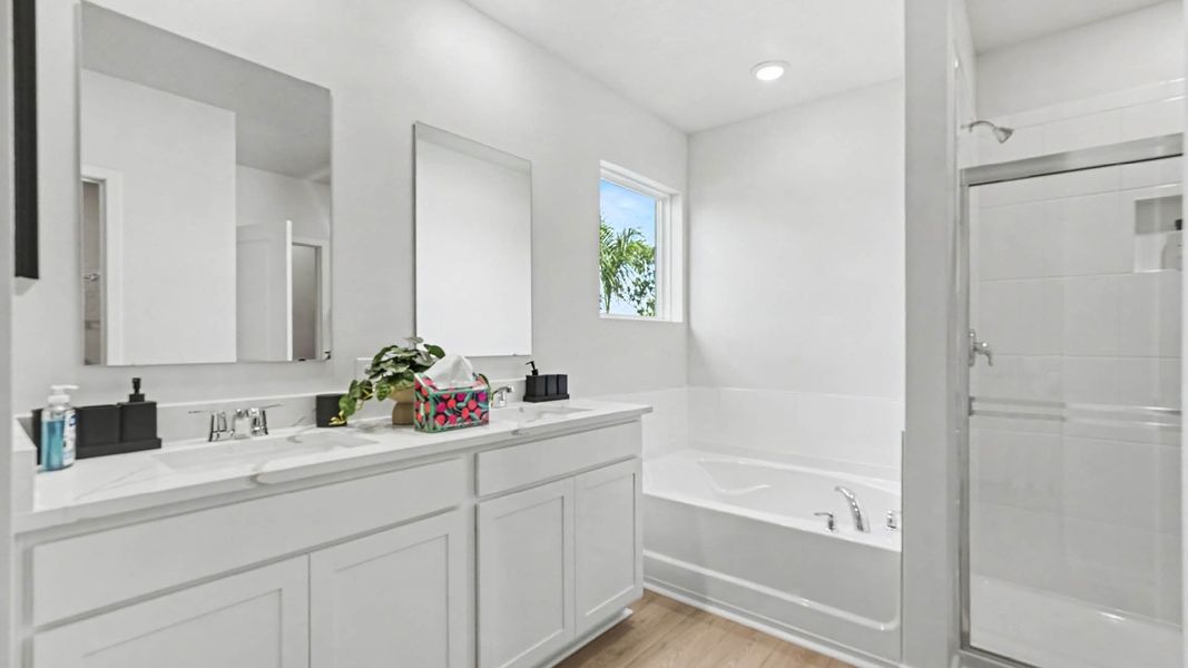 Furnished interior in a model home at Cypress Bay West in Palm Bay (Image 25).