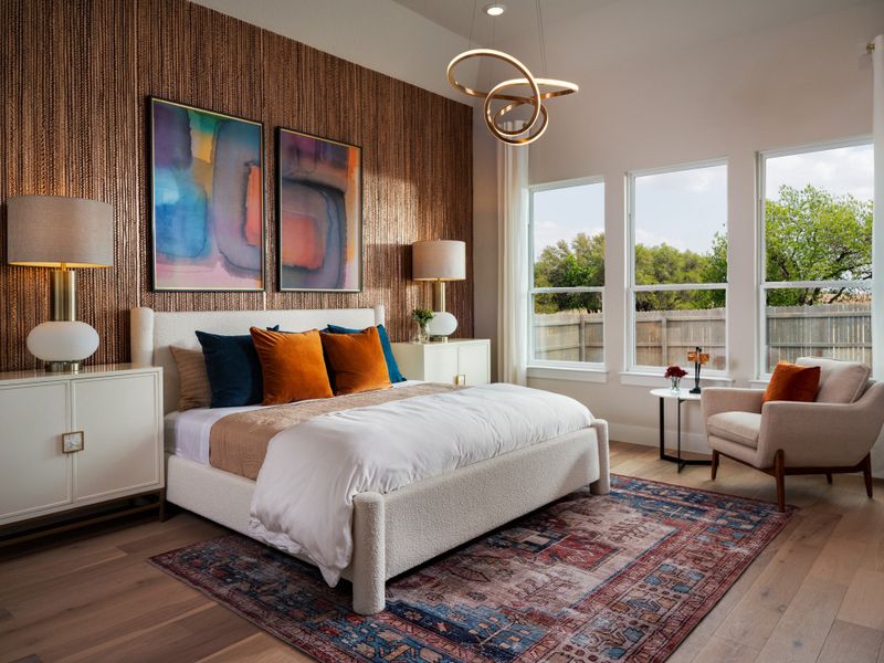 Furnished interior in a model home at Eagle's Estates in Burleson (Image 7).