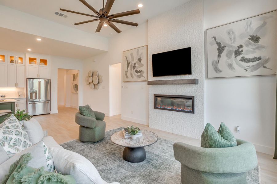 Furnished interior in a model home at Ten Mile Creek in Celina (Image 68).