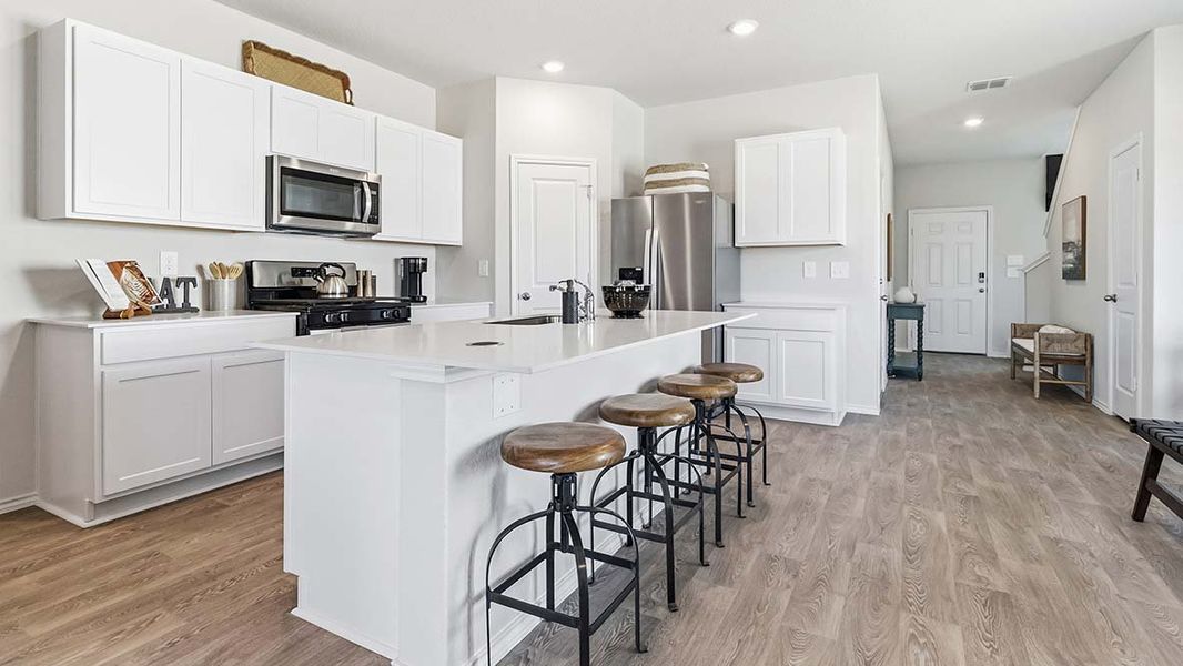 Furnished interior in a model home at Blue Ridge Ranch in San Antonio (Image 15).