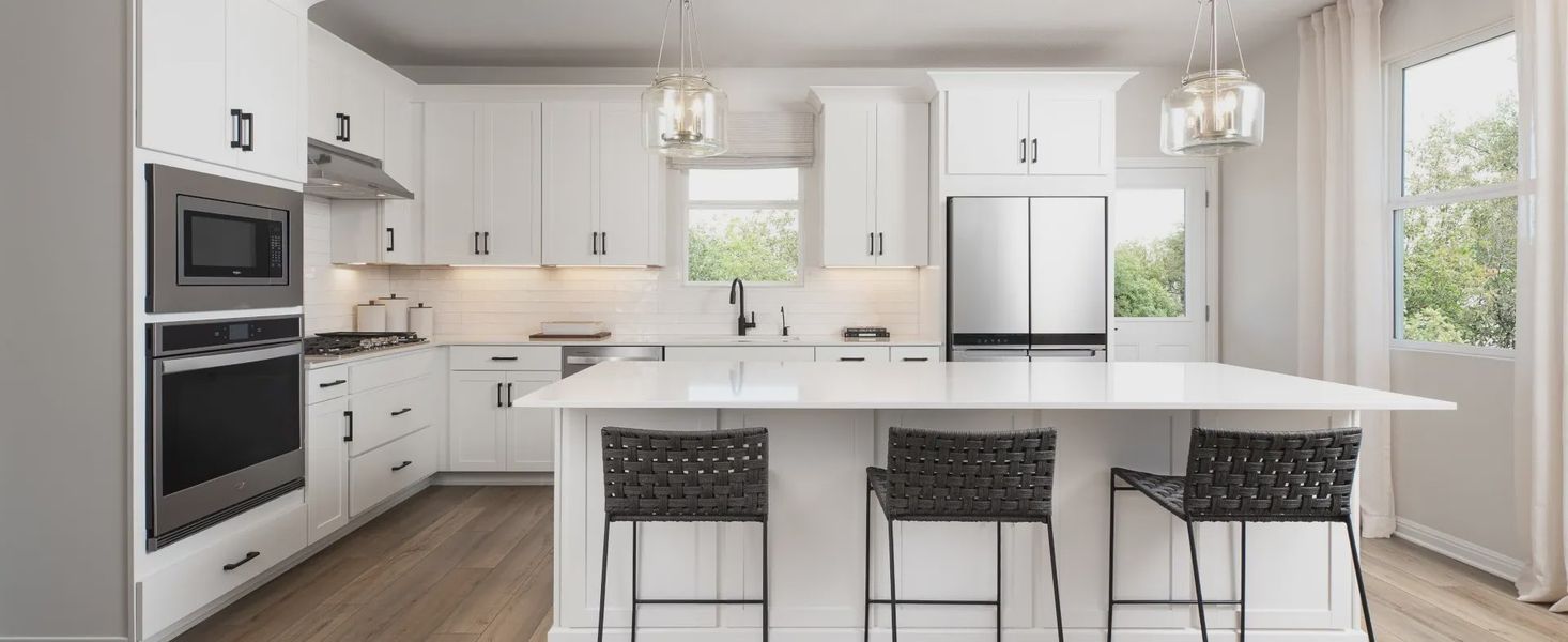 Furnished interior in a model home at Covered Bridge in Hutto (Image 7).