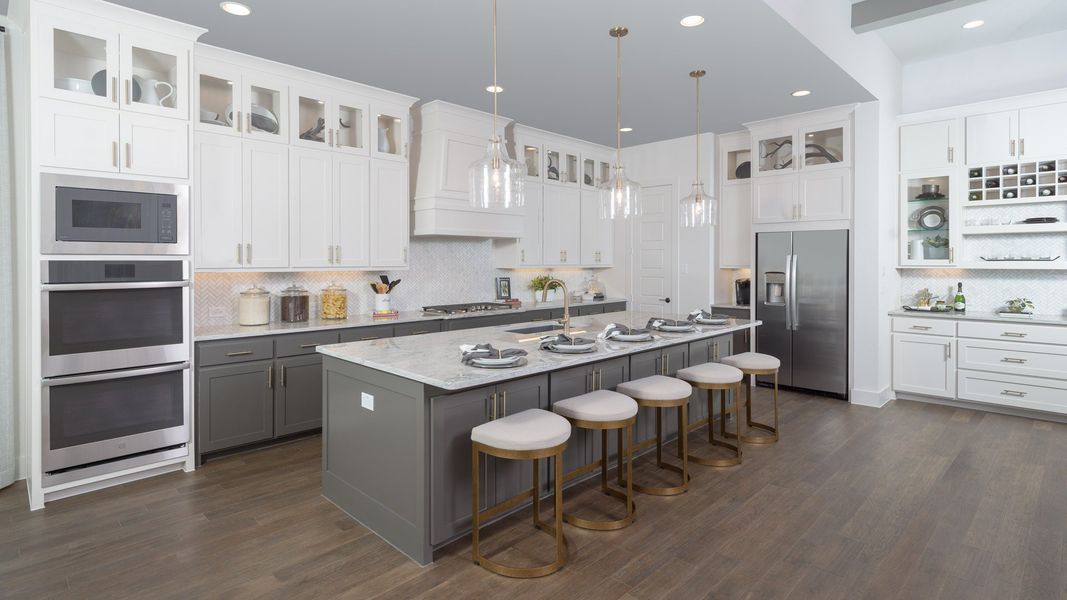 Furnished interior in a model home at Walsh Ranch 60' in Aledo (Image 8).