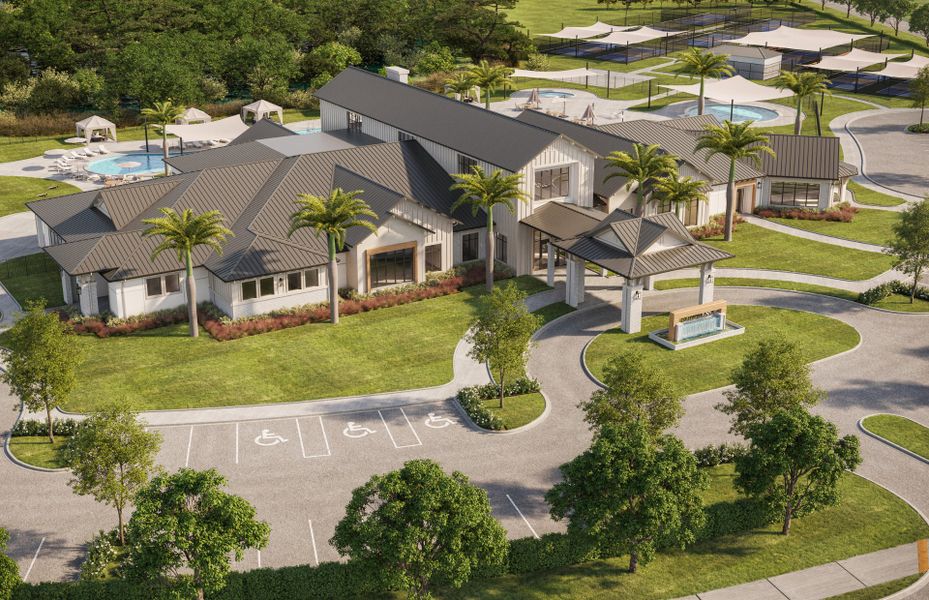 Clubhouse & Pool Rendering