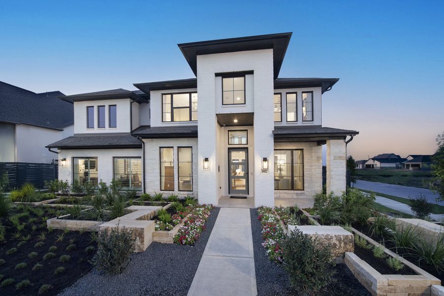 Front exterior of a home in the Austin Point 60' community, located in Richmond, TX (Image 5).