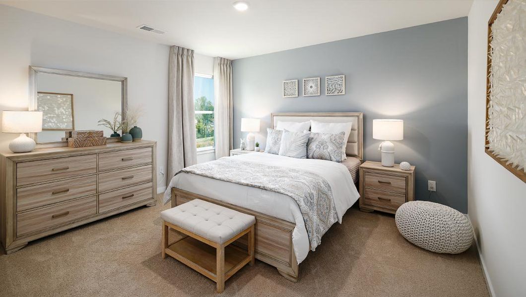 Furnished interior in a model home at Sonoma Hills in Charlotte (Image 23).