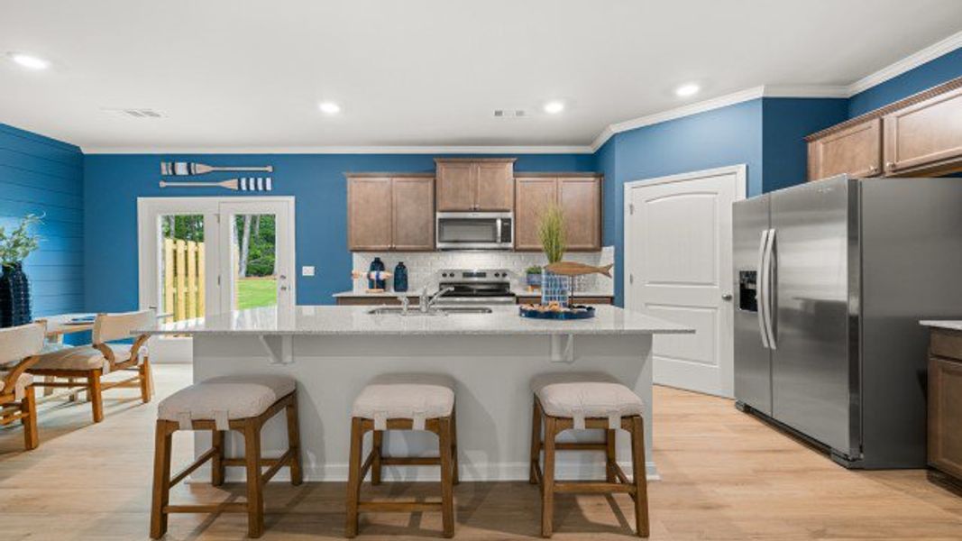 Furnished interior in a model home at Falcon Landing Townhomes in Gainesville (Image 6).