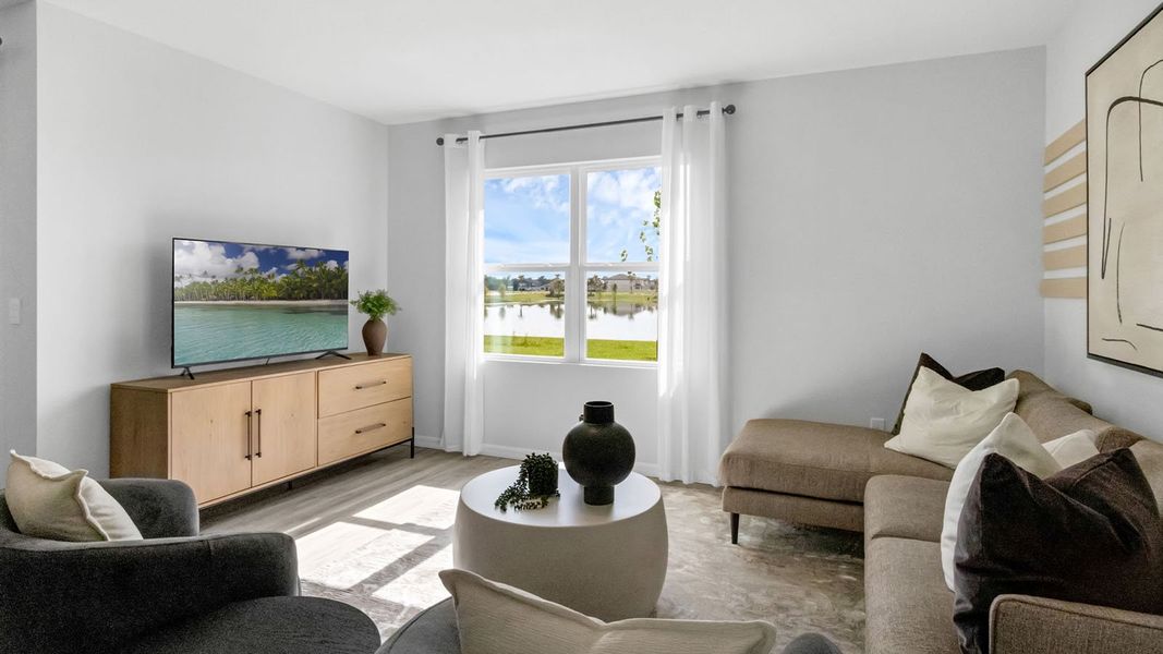 Furnished interior in a model home at Summerlin at Hawthorne Ranch in Lakeland (Image 8).