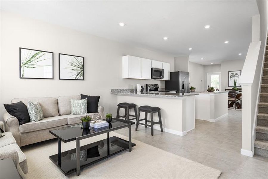 Furnished interior in a model home at Kirkwood Grove in Jacksonville (Image 4).