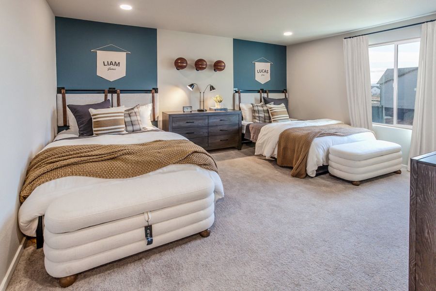 Furnished interior in a model home at Bloom in Fort Collins (Image 25).