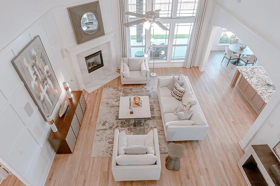 Furnished interior in a model home at Dove Chase in Mansfield (Image 23).