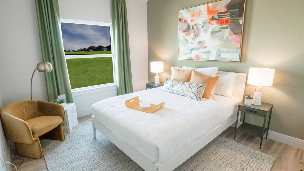 Furnished interior in a model home at Edgewood Creek in Celina (Image 21).