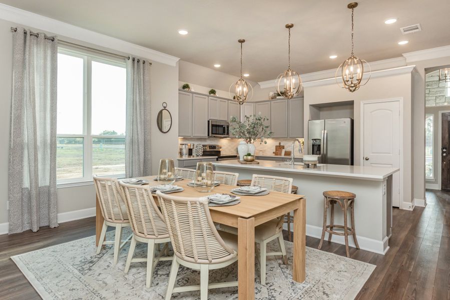 Furnished interior in a model home at Yaupon Trails in Bryan (Image 4). Furnished interior in a model home at Yaupon Trails in Bryan (Image 4).