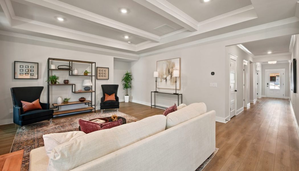 Furnished interior in a model home at Fowler Farms in Auburn (Image 77).