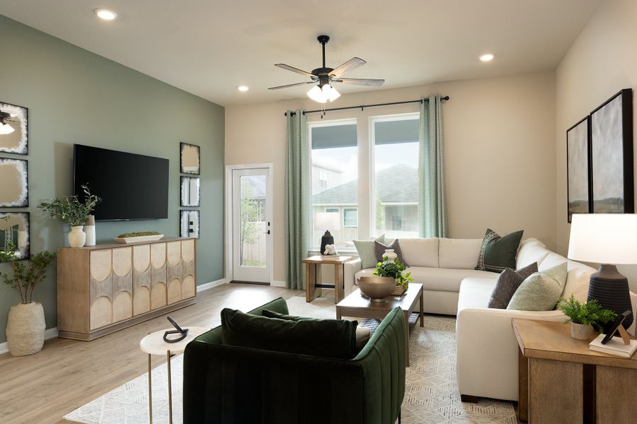 Furnished interior in a model home at Bricewood in Helotes (Image 7).