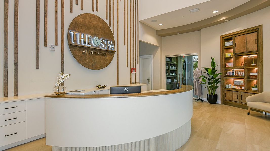 Furnished interior in a model home at Esplanade at Rivergrass in Naples (Image 5).