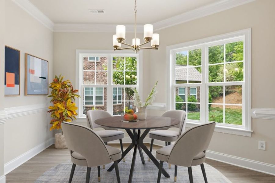 Furnished interior in a model home at Hudson Way in Whitsett (Image 22).