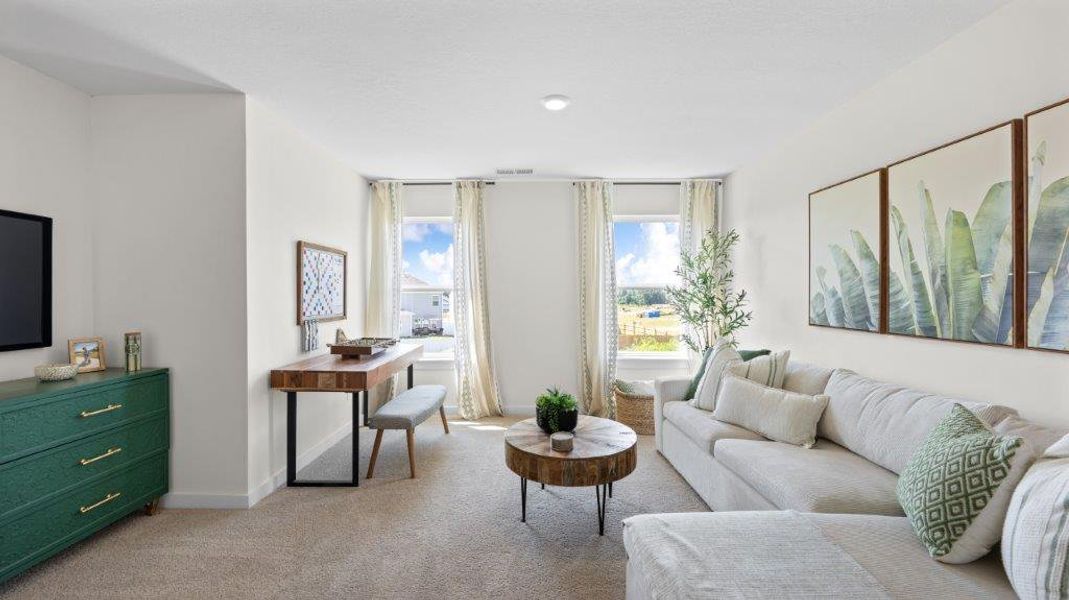 Furnished interior in a model home at Harbor Crest in Ooltewah (Image 25).