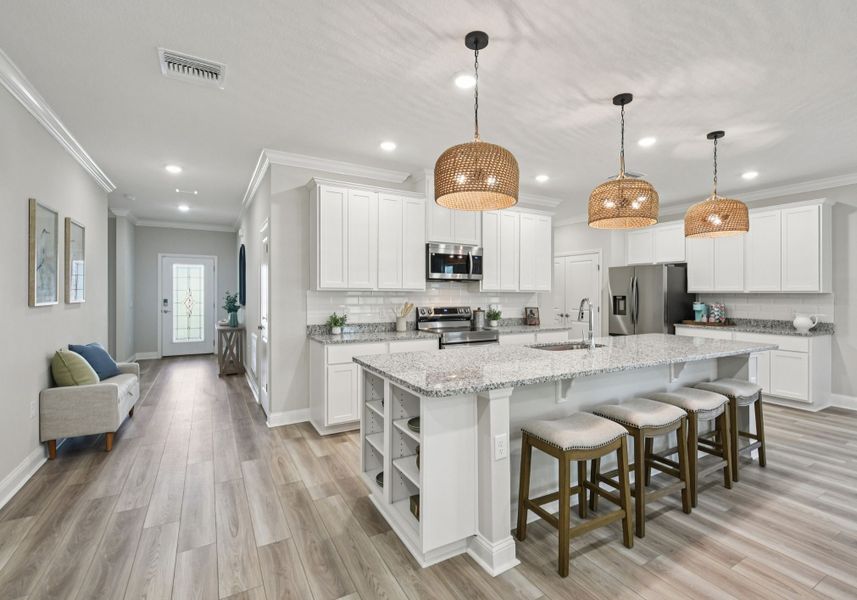 Furnished interior in a model home at Highland Park in Newberry (Image 6).