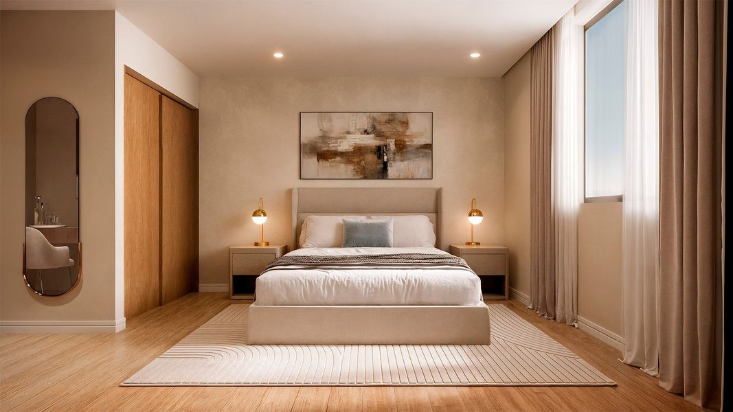 Furnished interior in a model home at Visions at Brickell Station in Miami (Image 11).