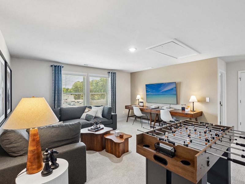 Furnished interior in a model home at Avalon Place - Signature Series in Durham (Image 13). Furnished interior in a model home at Avalon Place - Signature Series in Durham (Image 13).