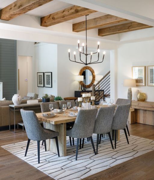 Furnished interior in a model home at The Highlands in Porter (Image 28).