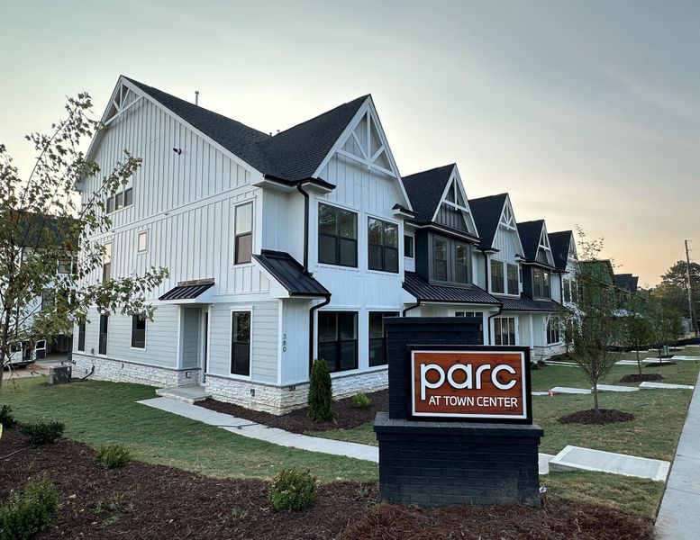 Front exterior of a home in the Parc at Town Center community, located in Morrisville, NC (Image 10). Front exterior of a home in the Parc at Town Center community, located in Morrisville, NC (Image 10).