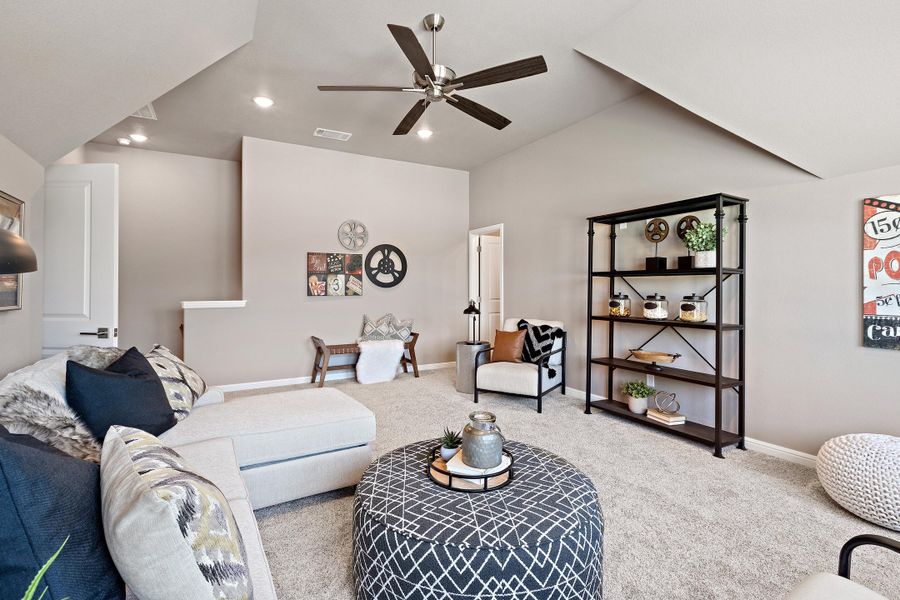 Furnished interior in a model home at Vintage Oaks in Weatherford (Image 54).
