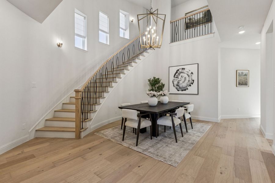 Furnished interior in a model home at Timberbrook in Justin (Image 4). Furnished interior in a model home at Timberbrook in Justin (Image 4).