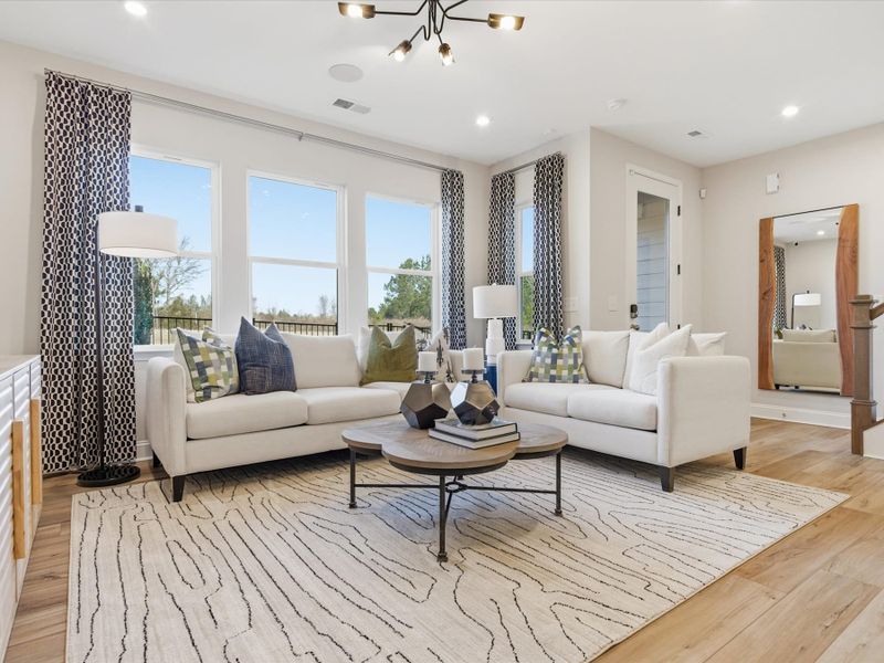 Furnished interior in a model home at North Bend in Charlotte (Image 2). Furnished interior in a model home at North Bend in Charlotte (Image 2).