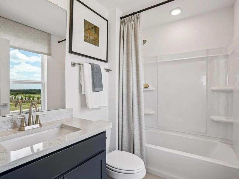 Furnished interior in a model home at Morgan Meadows in San Antonio (Image 18). Furnished interior in a model home at Morgan Meadows in San Antonio (Image 18).